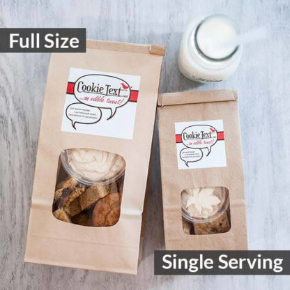 Cookie Text CookieBites Size Options