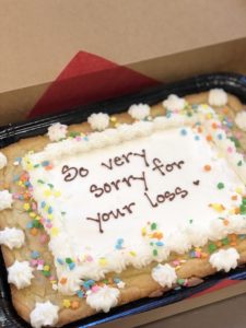sorry for your loss cookie cake