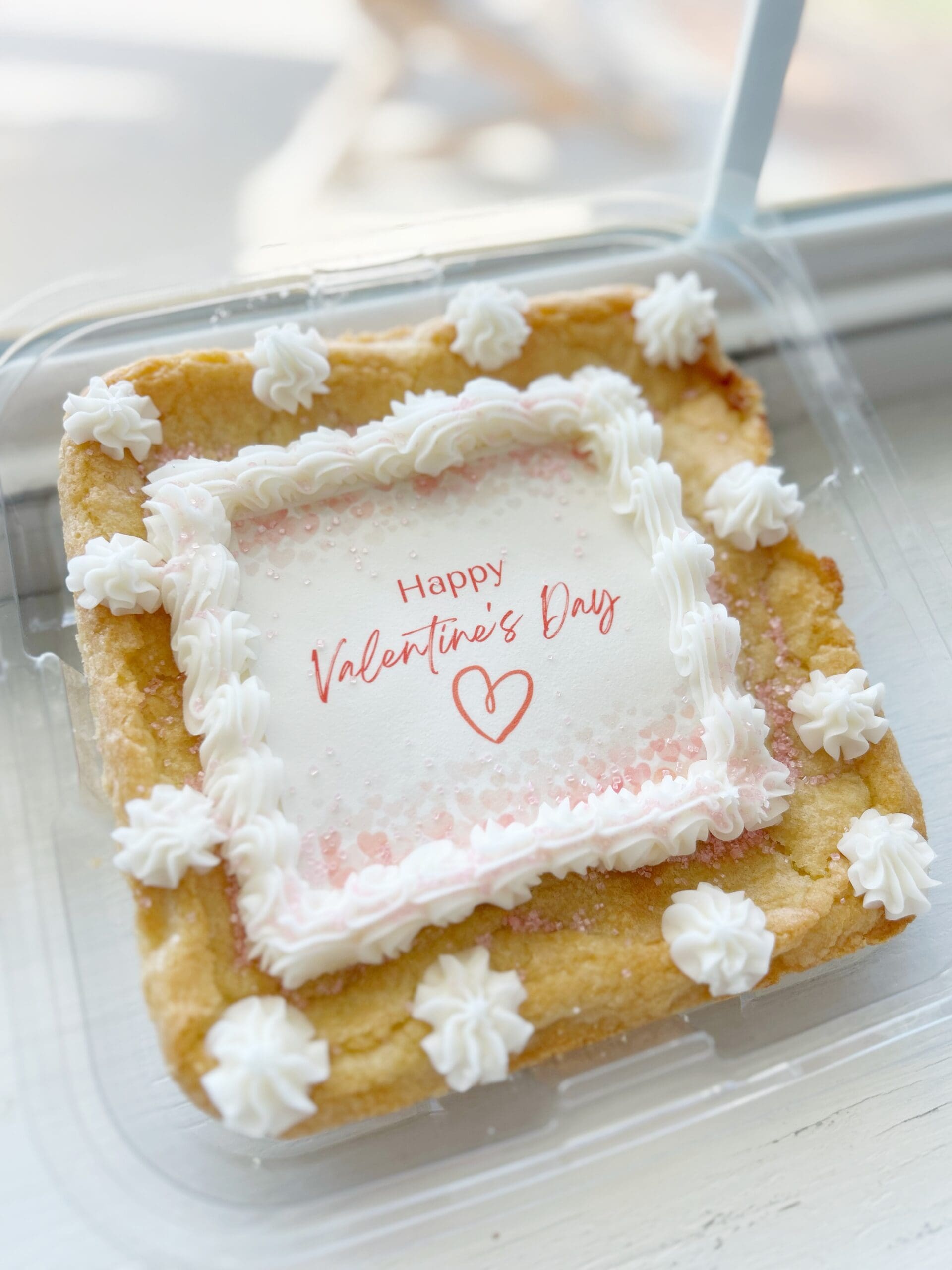 Pretty Happy Valentine's Day Cookie Cake