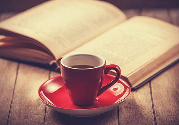 CookieText book and coffee cup